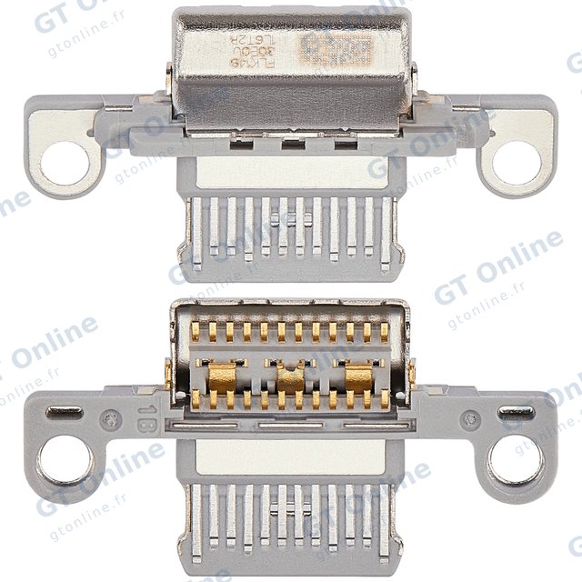 Connecteur de charge nu à souder pour Apple iPad 10 (2022) (soudure requise, argent, lot de 10)