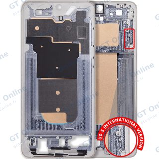 Châssis pour Samsung Galaxy S25 Edge 5G (version US & internationale, titane Icyblue / titane argent)