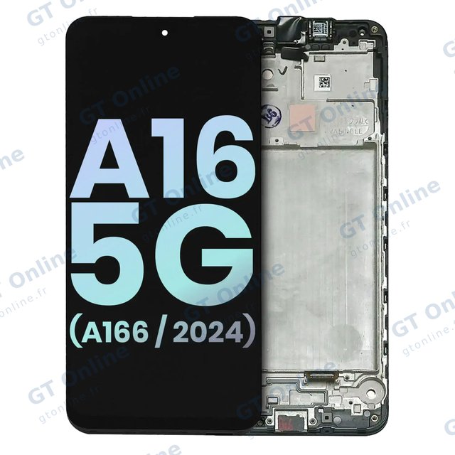Écran OLED avec châssis pour Samsung Galaxy A16 5G (A166U / 2024) (version US, pack service origine, toutes couleurs)