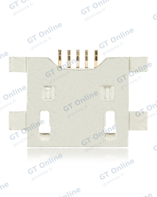 Connecteur de charge à souder — format Micro B, 5 broches, 4 points de fixation (C403)