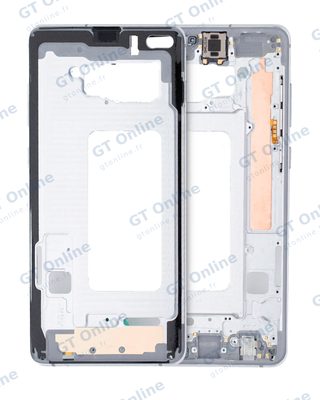 Châssis pour Samsung Galaxy S10 Plus (avec petits composants, blanc Prism)