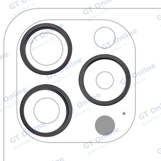 Anneau de contour de caméra arrière pour Apple iPhone 15 Pro (titane noir, lot de 3)