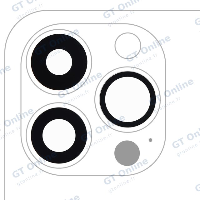 Lentille de caméra arrière avec adhésif pour Apple iPhone 13 Pro / 13 Pro Max (lot de 3, Real Sapphire, premium)