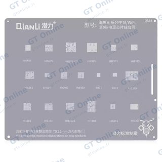 Pochoir de rebillage Qianli Bumblebee QS64 pour puces IF, Wi-Fi et audio Kirin Hi