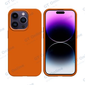 Coque Silicone Compatible pour Apple iPhone 14 Pro (#13) Orange