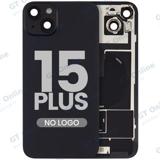Vitre arrière pour Apple iPhone 15 Plus (sans logo, noir) — réf. 107082130563