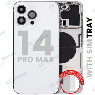 Châssis pour Apple iPhone 14 Pro Max (version EU, origine d'occasion — grade A, argent)