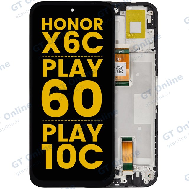 Écran pour Honor X6C / Play 60 / Play 10C (reconditionné, toutes couleurs) — Écran complet avec châssis