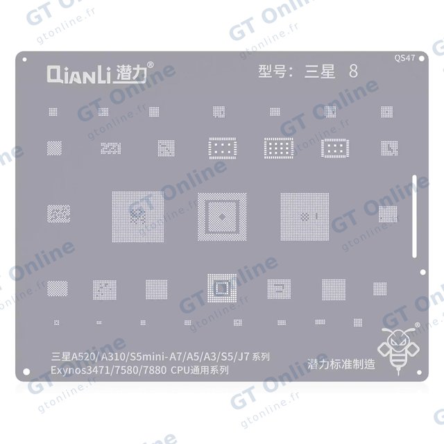 Outillage pour Samsung A520 / A310 / S5mini / A7 / A5 / A3 / S5 / J7 (Exynos 3471 / 7580 / 7880) CPU Universal Series (Qianli)