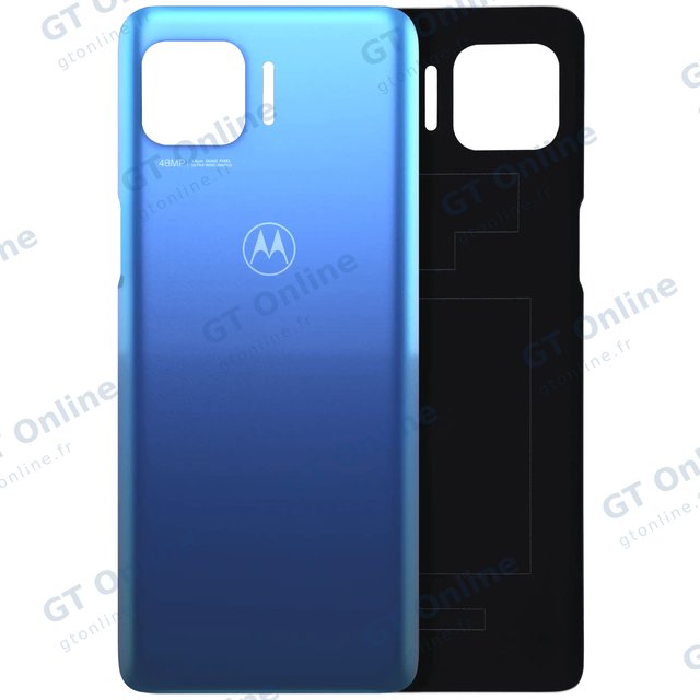 Vitre arrière pour Motorola Moto G 5G Plus (XT2075-3 / 2020) (origine, Surfing Blue)