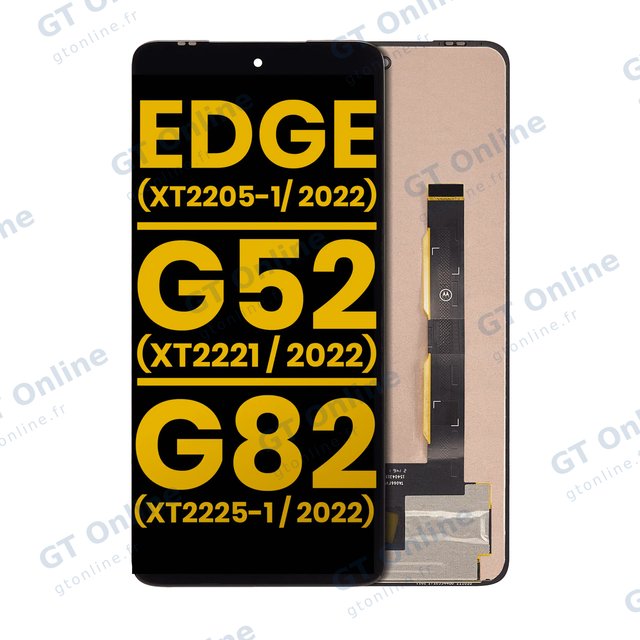 Écran OLED sans châssis pour Motorola Moto Edge (XT2205-1 / 2022) / G52 (XT2221 / 2022) / G82 5G (XT2225-1 / 2022) (reconditionné, toutes couleurs)