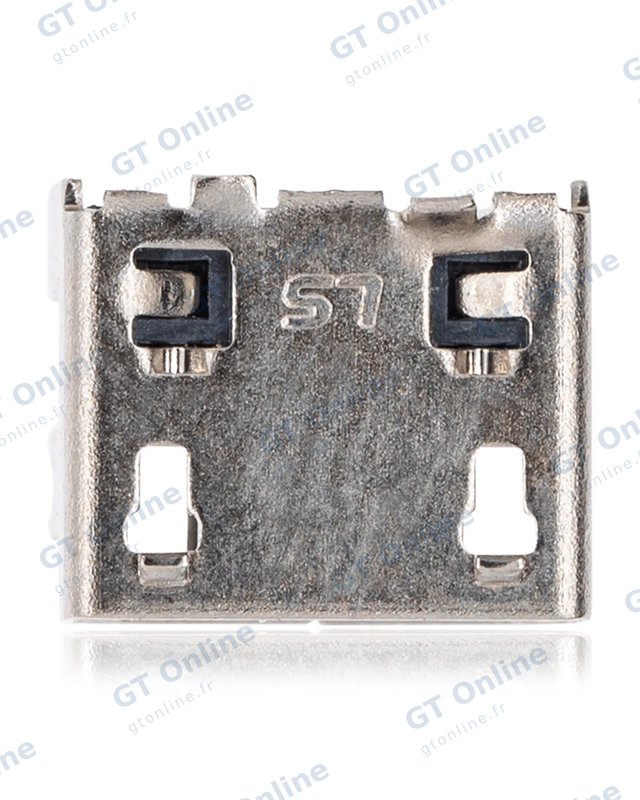 Connecteur de charge à souder — format Micro B, 5 broches, 4 points de fixation (C130)