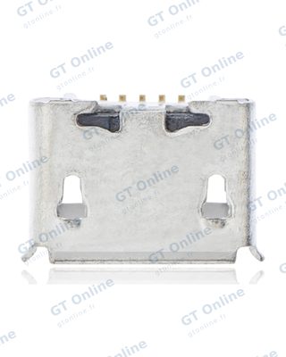 Connecteur de charge à souder — format Micro B, 5 broches, 4 points de fixation (C150)