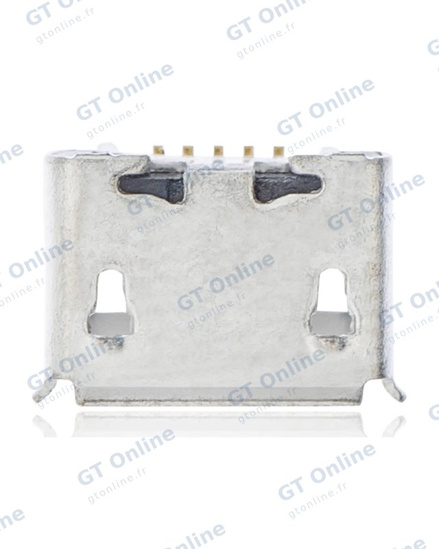 Connecteur de charge à souder — format Micro B, 5 broches, 4 points de fixation (C150)