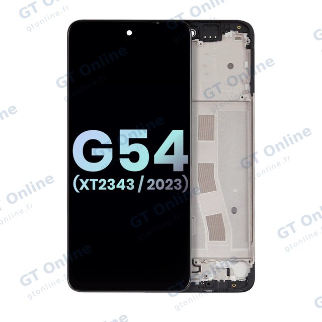 Écran LCD avec châssis pour Motorola Moto G54 (XT2343 / 2023) (origine, noir)