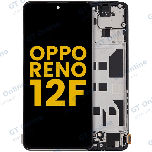 Écran OLED avec châssis pour Oppo Reno12 F 4G / Reno12 F 5G / F27 (reconditionné, toutes couleurs)