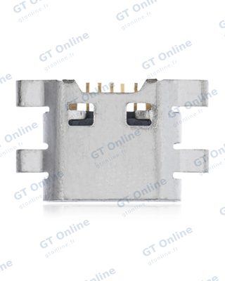 Connecteur de charge à souder — format Micro B, 7 broches, 4 points de fixation (C208)