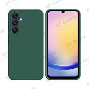 Coque Silicone Compatible pour Samsung Galaxy A25 5G A256 (#22) Vert Foncé