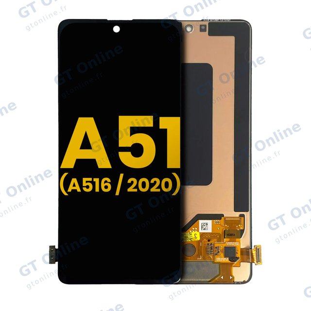 Écran OLED sans châssis pour Samsung Galaxy A51 5G (A516 / 2020) (All Models, reconditionné, toutes couleurs)
