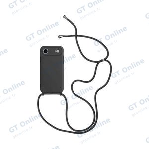 Coque Silicone avec Cordon Apple iPhone Air (#08) Noir