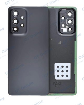 Vitre arrière pour Samsung Galaxy A53 5G (A536 / 2022) (pack service origine, noir)