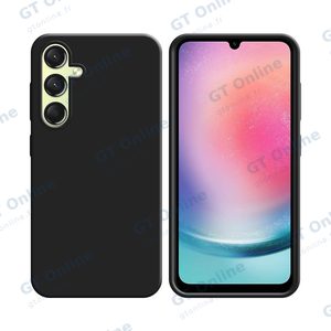 Coque Silicone Compatible pour Samsung Galaxy A24 4G A245 (#3) Noir
