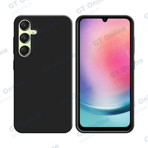Coque Silicone Compatible pour Samsung Galaxy A24 4G A245 (#3) Noir