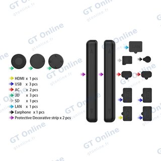 Kit anti-poussière et protections pour Nintendo Switch DOBE TNS-2122 — noir
