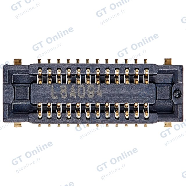 Pièce à microsouder pour Samsung Galaxy A13 5G (A136U / 2021) (24 Pin) (lot de 10) — Caméra avant FPC Connector (On The carte mère) (Female)