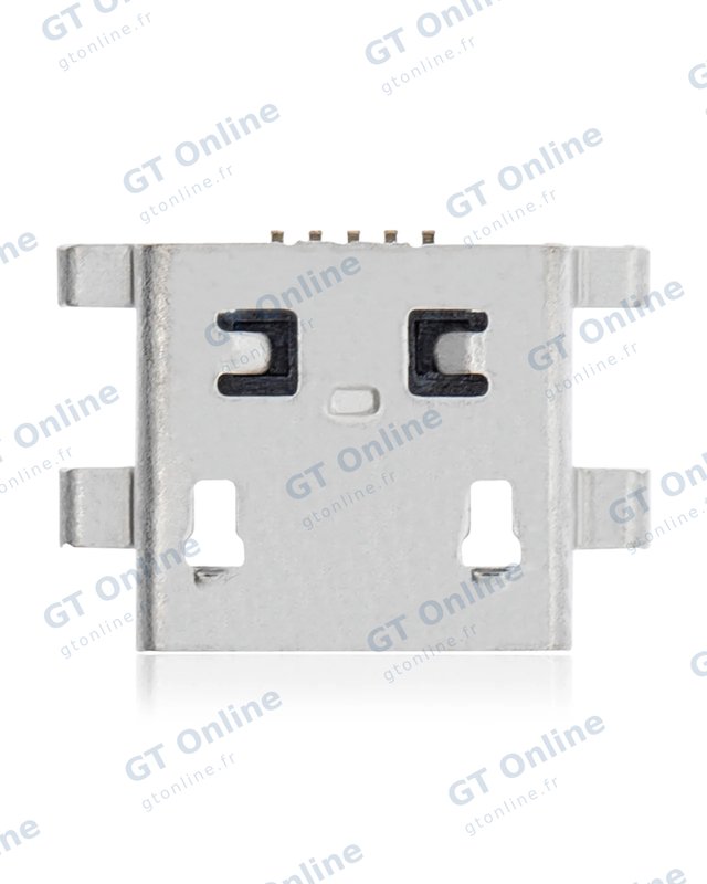 Connecteur de charge à souder — format Micro B, 5 broches, 4 points de fixation (C096)
