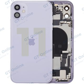 Châssis avec nappe de charge et petits composants pour Apple iPhone 11 (origine d'occasion — grade B, violet)