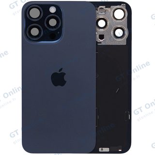 Vitre arrière avec MagSafe, NFC et nappe flash pour Apple iPhone 15 Pro Max (UK / EU Version, origine, Blue Titanium)