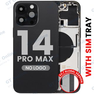 Châssis pour Apple iPhone 14 Pro Max (version EU, compatible premium, noir sidéral)