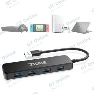 Hub USB 3.0 4 ports pour Xbox Series X / PlayStation 5 DOBE TY-0805 — noir
