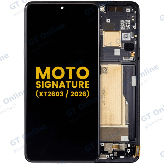 Écran OLED avec châssis pour Motorola Moto Signature (XT2603 / 2026) (reconditionné, Carbon)