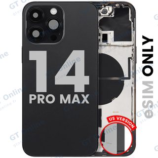 Châssis pour Apple iPhone 14 Pro Max (version US, origine d'occasion — grade A, noir sidéral)