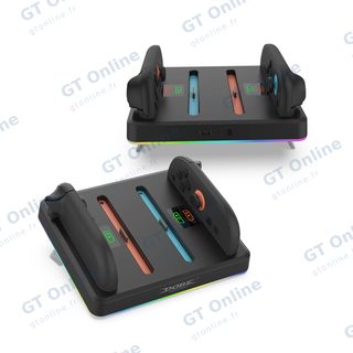 Station de charge pour 4 manettes Joy-Con Nintendo Switch 2 DOBE TNS-3160 — noir