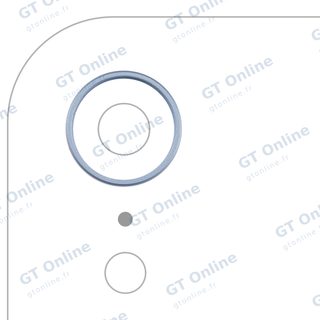 Anneau de contour de caméra arrière pour Apple iPhone XR (bleu)
