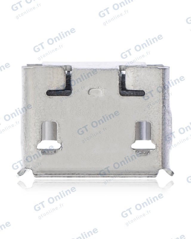 Connecteur de charge à souder — format Micro B, 5 broches, 2 points de fixation (C155)