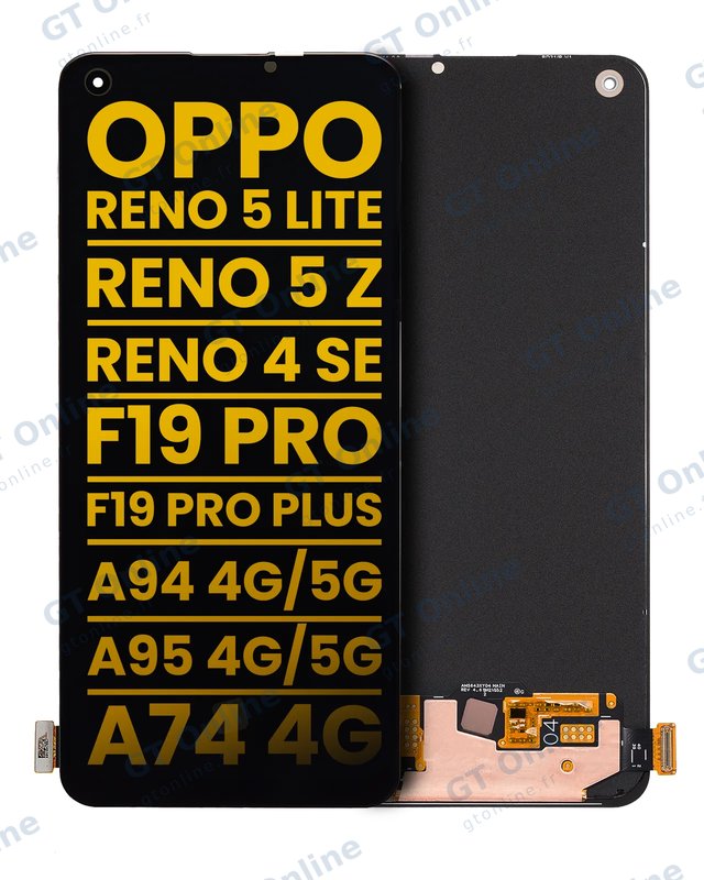 Écran OLED sans châssis pour OPPO Reno 4 SE / Reno 5 Lite / Reno 5F / Reno 5 Z / Reno 6 Lite / F19 Pro / A74 4G / A94 5G / A95 4G / A95 5G / Realme V15 5G (Refurbished) (All Colors) (04 Version)