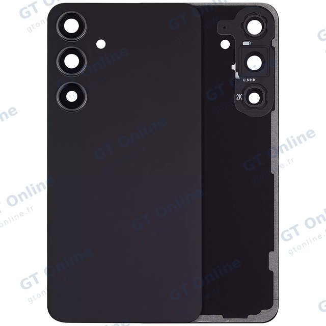 Vitre arrière pour Samsung Galaxy S24 Plus 5G (sans logo, compatible premium, Onyx Black)