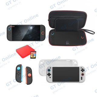 Kit 10 pièces pour Nintendo Switch 2 (housse, film, coque silicone, boîtier de jeux, capuchons) DOBE TNS-5111 — noir