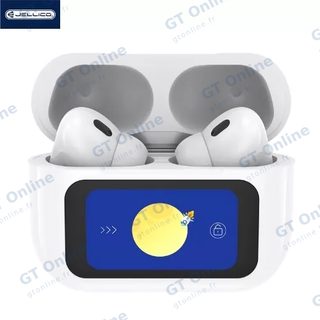 Écouteurs sans fil Bluetooth JELLICO AirBlue Pro 3 avec écran tactile — blanc