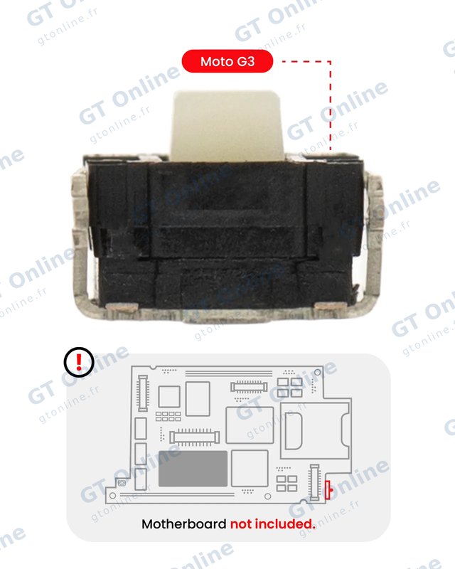 Pièce à microsouder pour Motorola Moto G3 (XT1540 / 2015) / G (XT1032 / 2013) (soudure requise)