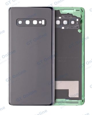 Vitre arrière pour Samsung Galaxy S10 (sans logo, compatible premium, Prism Black)