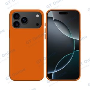 Coque Silicone Compatible pour Apple iPhone 17 Pro Max (#13) Orange