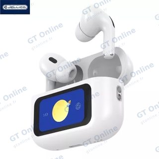 Écouteurs sans fil Bluetooth JELLICO AirBlue Pro 3 avec écran tactile — blanc