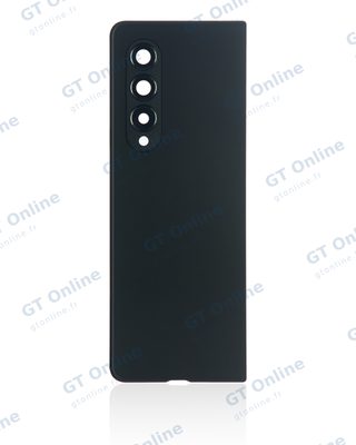 Vitre arrière avec protection des objectifs pour Samsung Galaxy Z Fold 3 5G (compatible, noir fantôme)