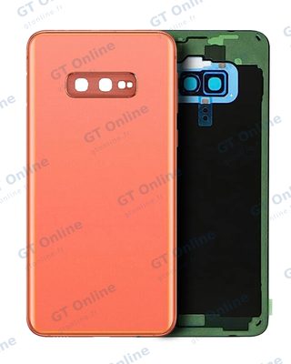 Vitre arrière pour Samsung Galaxy S10E (pack service origine, rose Flamingo)