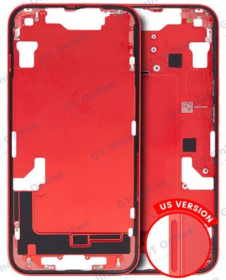 Châssis pour Apple iPhone 14 (version US, origine d'occasion — grade A, rouge)